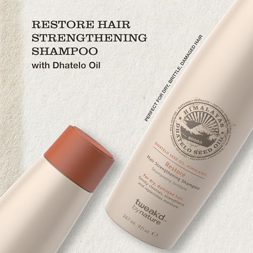Tweak’d by Nature - Restore Hair Strengthening Shampoo, Ultra-Moisturizing for Dry Damaged Hair, Leaves Hair Shiny and Soft, Cruelty Free (9 ounces)