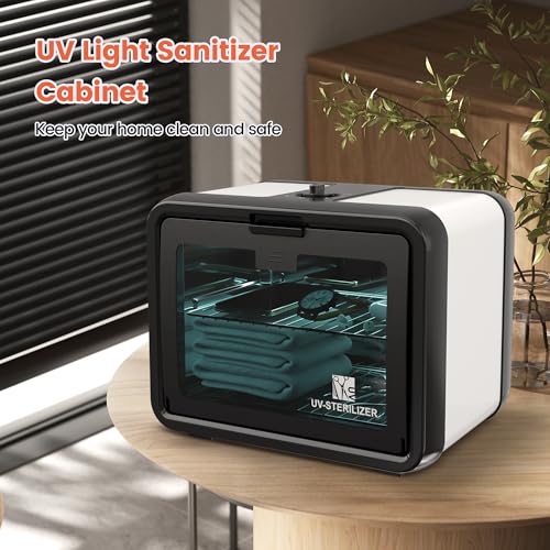 UV Sanitizer Cabinet Professional Disinfection Box 8L Capacity for Salon Tools, Manicure Set, Smartphones and Home Use