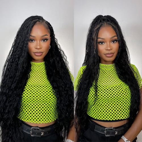 Super Wave Bulk Human Hair 100% Unprocessed Brazilian Virgin Human Hair Extensions Bundles for Braiding Hair Wet and Wave Micro Human Hair(1Pack-4PCS, 18inch Natural Black)