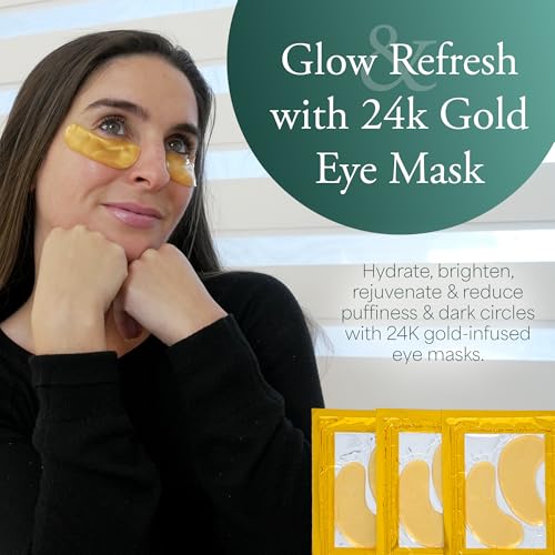 The Early Riser Self Care Kit - Includes Steam Eye Mask, Aromatherapy Shower Steamers, 24K Gold Eye Masks, Eucalyptus Mint Sugar Scrub - Morning Relaxation & Self Care Gifts for Women