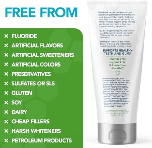 Nano hydroxyapatite Toothpaste Fluoride Free | Pro Remineralizing Toothpaste Plus Anti Cavity Xylitol – Dentist Formulated Tooth Remineralization for Sensitive Teeth & Enamel Support in Wintermint