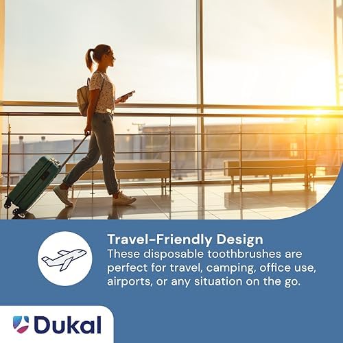 Dukal Fast Brush Pre-Pasted Disposable Toothbrushes (Box of 100)