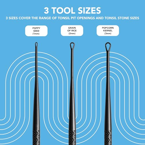 Tonsil Stone Remover Kit | Safe and Easy Tonsil Stone Removal - Made in USA - 3 Tip Sizes
