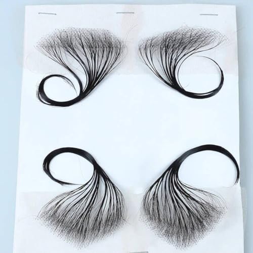 Edges Hair HD Lace Strips for Women - Reusable Invisible Lace Hairline with 4 Pcs Natural Handmade Real Human Hair Pieces, Black Color