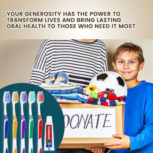 Navona 100 PCS Disposable Toothbrush with Toothpaste Bulk, Travel Toothpaste, Bulk Toothpastes, Individually Wrapped Bulk Toothbrush, Ergonomics Handle,Medium Soft Bristle, Perfect for Travel, Hotel