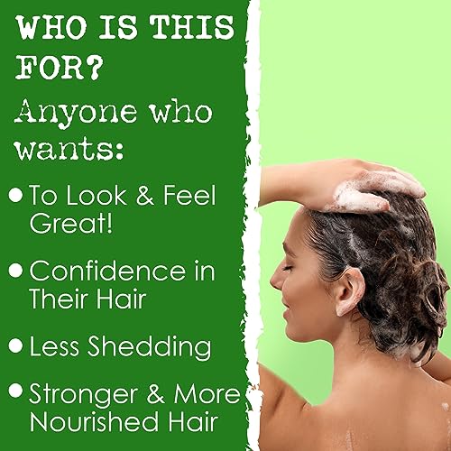 Hair Growth Shampoo Bar with Biotin. Eco-Friendly, No Harsh Chemicals, Color Safe, pH Balanced. Solid Shampoo Bar Equal To 3 Liquid Bottles. Zero Plastic, USA Made, Strengthening & Dry Hair Relief