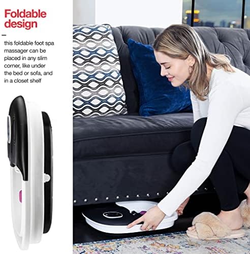 Medical king Foot Spa with Heat and Massage and Jets Includes A Remote Control A Pumice Stone Collapsible Massager with Bubbles and Vibration