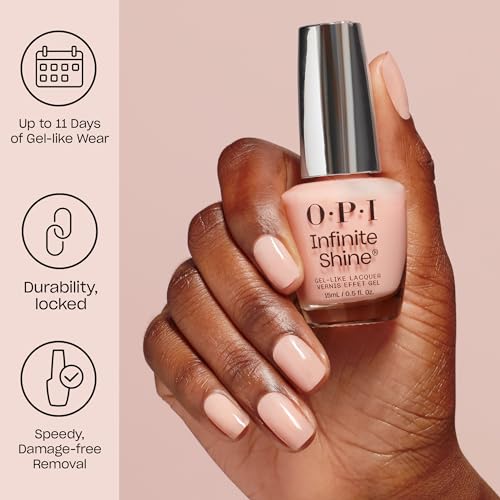 OPI Infinite Shine Long Wear Nail Polish | Sheer Pink Crème Gel Like Nail Polish | Vegan, Long Lasting, Streak Free