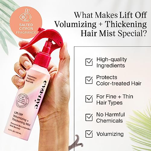 Eva NYC Lift Off Volumizing + Thickening Hair Mist, Volumizing Spray for Fine Hair, 5.4 fl oz