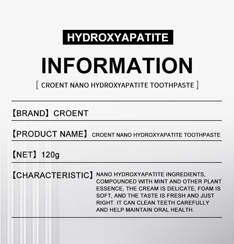 Nano Hydroxyapatite Toothpaste 7.5% nHAP, 4.23 oz – Enamel-Strengthening • Fluoride-Free • Natural Peppermint • Ideal for Sensitive Teeth