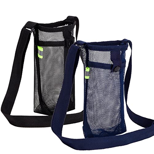 Tainehs Water Bottle Holder/Carrier with Adjustable Shoulder Strap Beach Bottle Bag Dog Water Bottle Sling/Sleeve for Sports Gym Hiking Camping Walking Travel Essentials