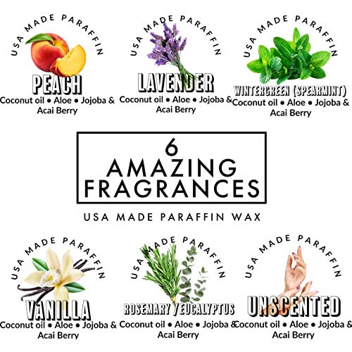 Paraffin Wax Refills – Made in USA – Coconut & Jojoba Oils for Luxurious Spa or Home Use on Hands, Feet, Body. Hydrating & Soothing