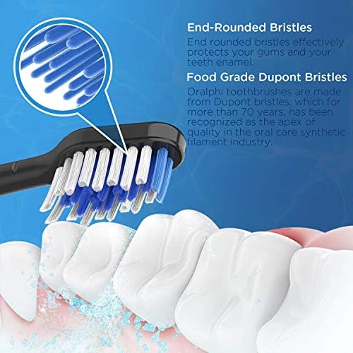 Brush Heads for Waterpik Complete Care 5.0/9.0 (4-Pack, Black)