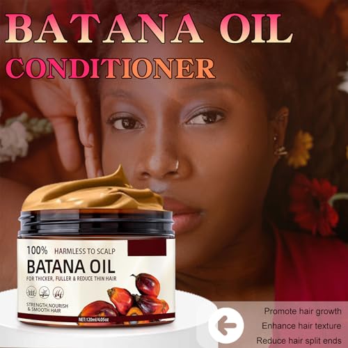 Organic Raw Batana Oil, Hair-Treatment Promotes Growth, Nourishes Hair, Enhances Shine, 29.5735 fl oz (1 Ounce)