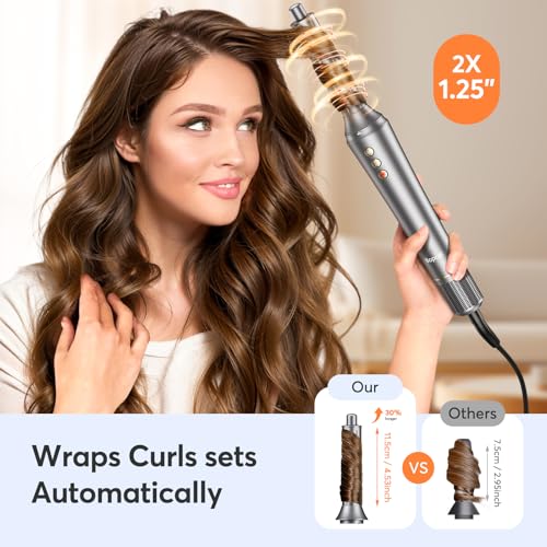 5 in 1 Hair Styler, High-Speed Professional Frizz-Free Hair Dryer Brush, No Heat Damage Air Styler Wrap Blow Dryer - Curl, Volumize, Straighten, 300 Million Ions, Multi Styler, Gift for Women