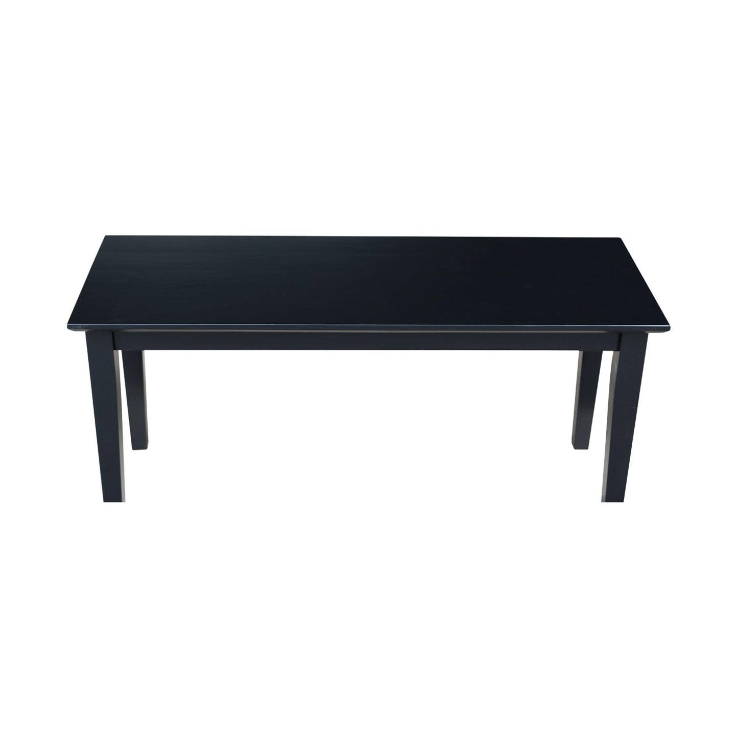 IC INTERNATIONAL CONCEPTS Shaker Style Bench Real/Solid Parawood, Kitchen/Dining, Sturdy & Reliable Seating, Easy Assembly, 39"W x 14"D x 18"H, 450 Lbs Wt. Capcity, Black