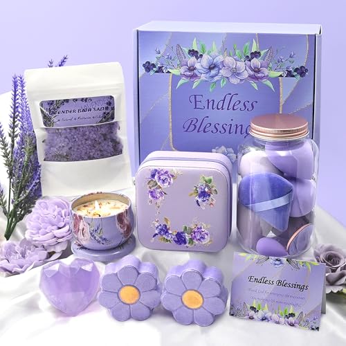 Birthday Gifts for Women, Get Well Gift Basket for Teacher Mom Best Friend Sister Wife, Self Care Package Home Spa Bath Set Present, Anniversary Gift Ideas, Bridal Shower Gifts