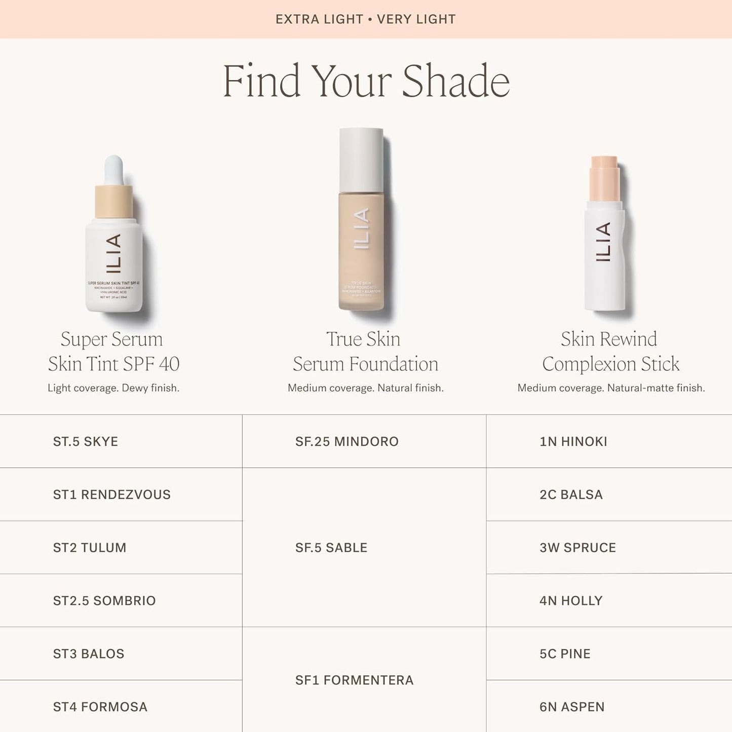 ILIA - Skin Rewind Complexion Stick - Foundation + Concealer + Skincare | Non-Toxic, Vegan, Cruelty-Free, Clean Makeup (4N - Holly, 0.35 oz | 10 g)