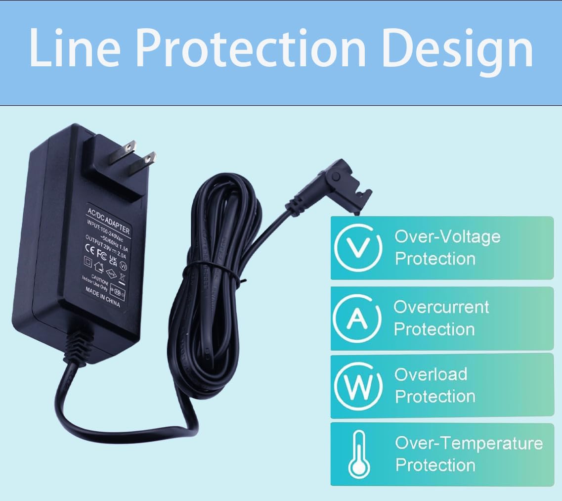 MSMJSFA-29V Power Supply 2A Electric Recliner Power Cord, Suitable for Home Office desks, Electric Recliner Power Cords, Leggett&Platt, Beautyrest Adjustable beds,