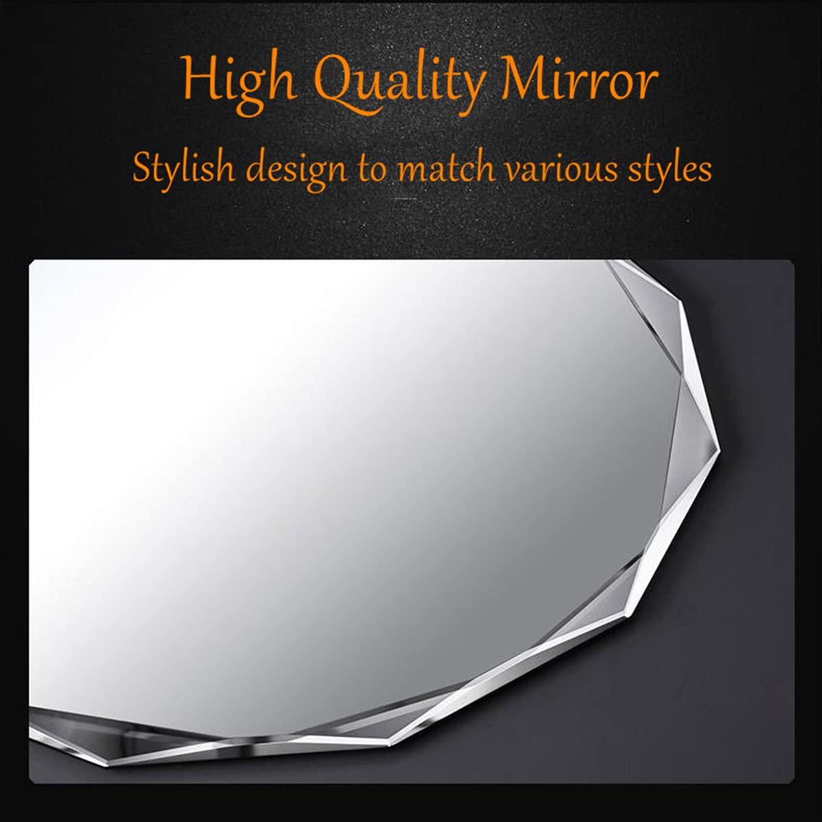 SNUGACE Single Beveled Edge Frameless Wall Mount Bathroom Vanity Mirror, 24” X 36”|Silver|
