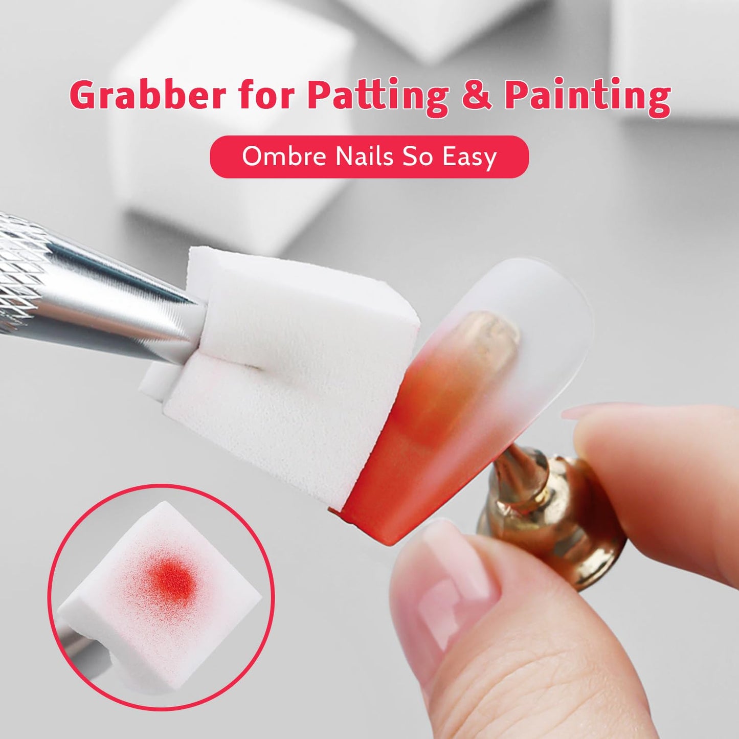 Sponge Pat Paint Nail Gel & Tools Kit, 9 Colors Ombre Nails Gradient Gel Nail Blush Blooming Aura Nails Drawing Stripper Floral Painting Nail Art, No Wipe, UV/LED Curing (9 Colors Set H)