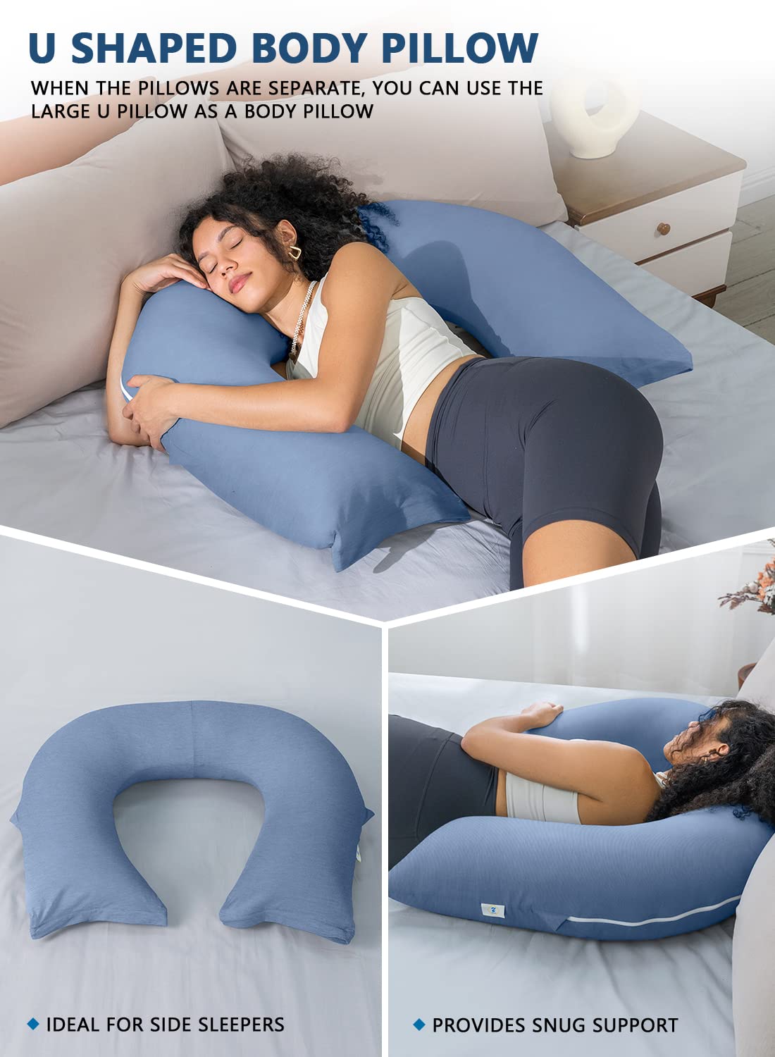 INSEN Reading Pillow, Back Pillow for Sitting in Bed for Reading, Nurse & Relax, Reading Pillow for Adults, Moms & Kids, Sit Up Pillow for Bed