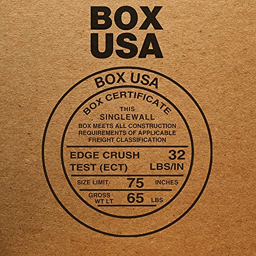 BOX USA 5 Pack of Gaylord Bottom Corrugated Cardboard Boxes, 48" L x 24" W x 28" H, Kraft, Shipping, Packing and Moving