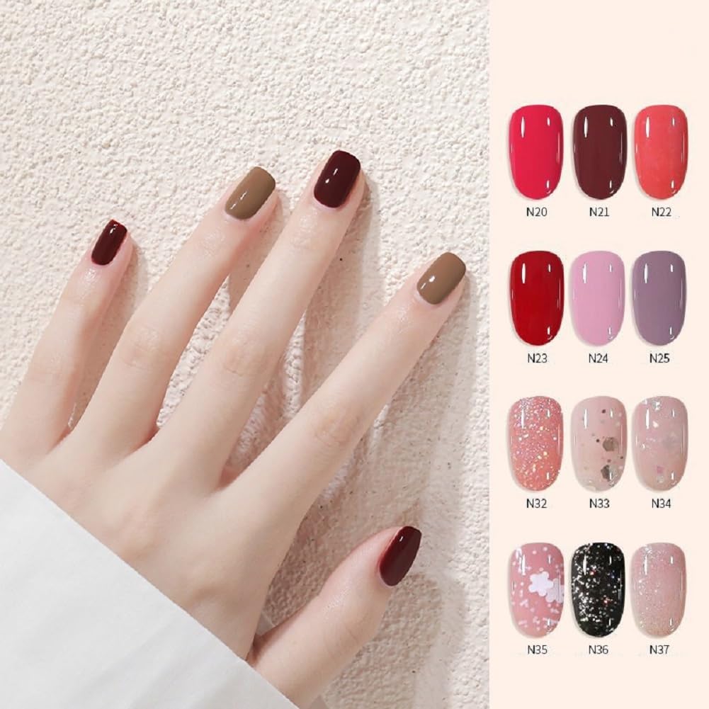 Nail Polish set - Nail Lacquer Quick Dry, Full Size, Vibrant, Colorful, Trendy, Glitter, Glossy, Metallic, Matte Nail Art Nail Shades (N21 dark purple, 52g)
