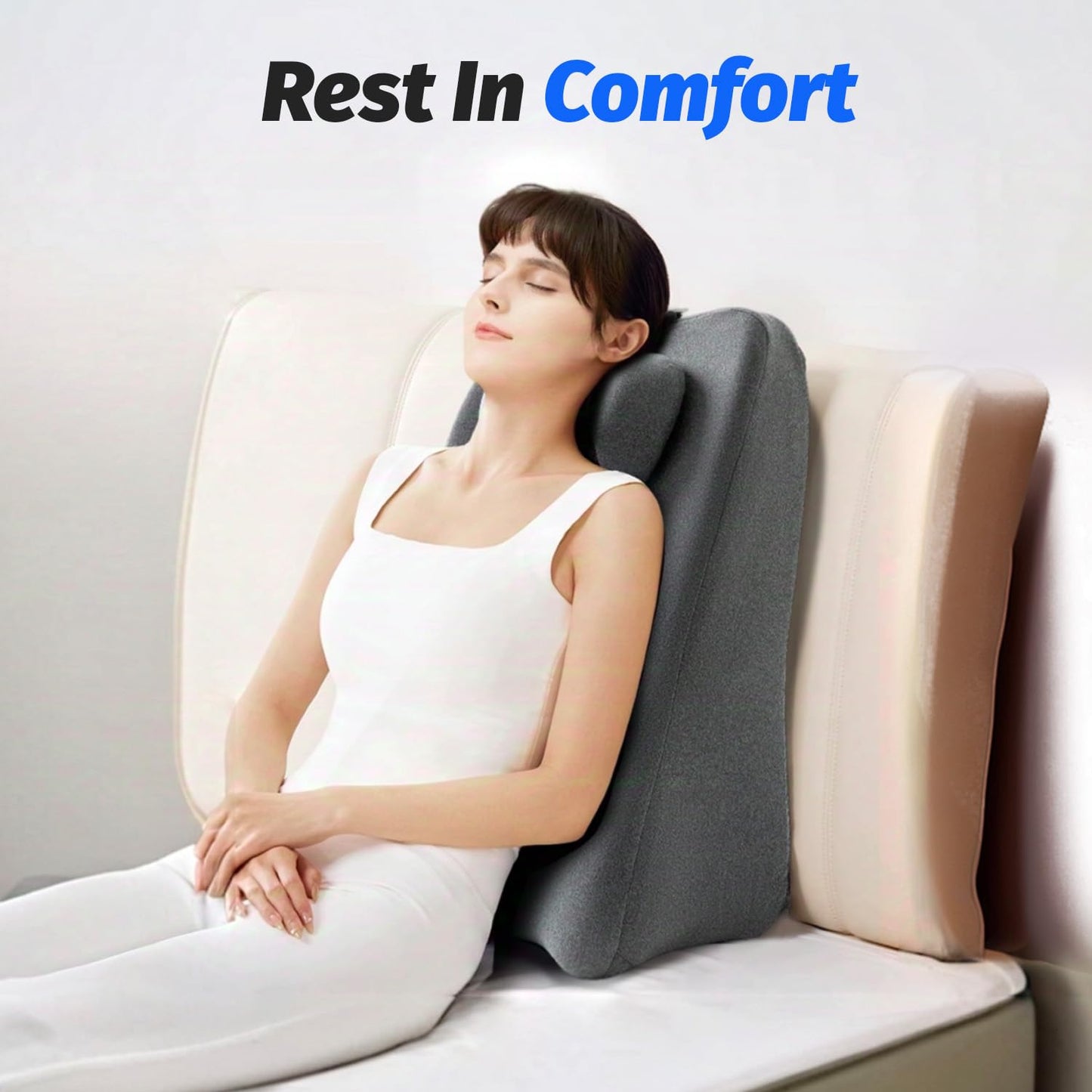 Back Pillow Wedge,bed pillow rest for bed sitting up adult memory foam Pillow, Leg Pain Relief Acid Reflux, Back Support Reading Pillow Adult For use on beds and sofas Sleeping, Anti Snoring