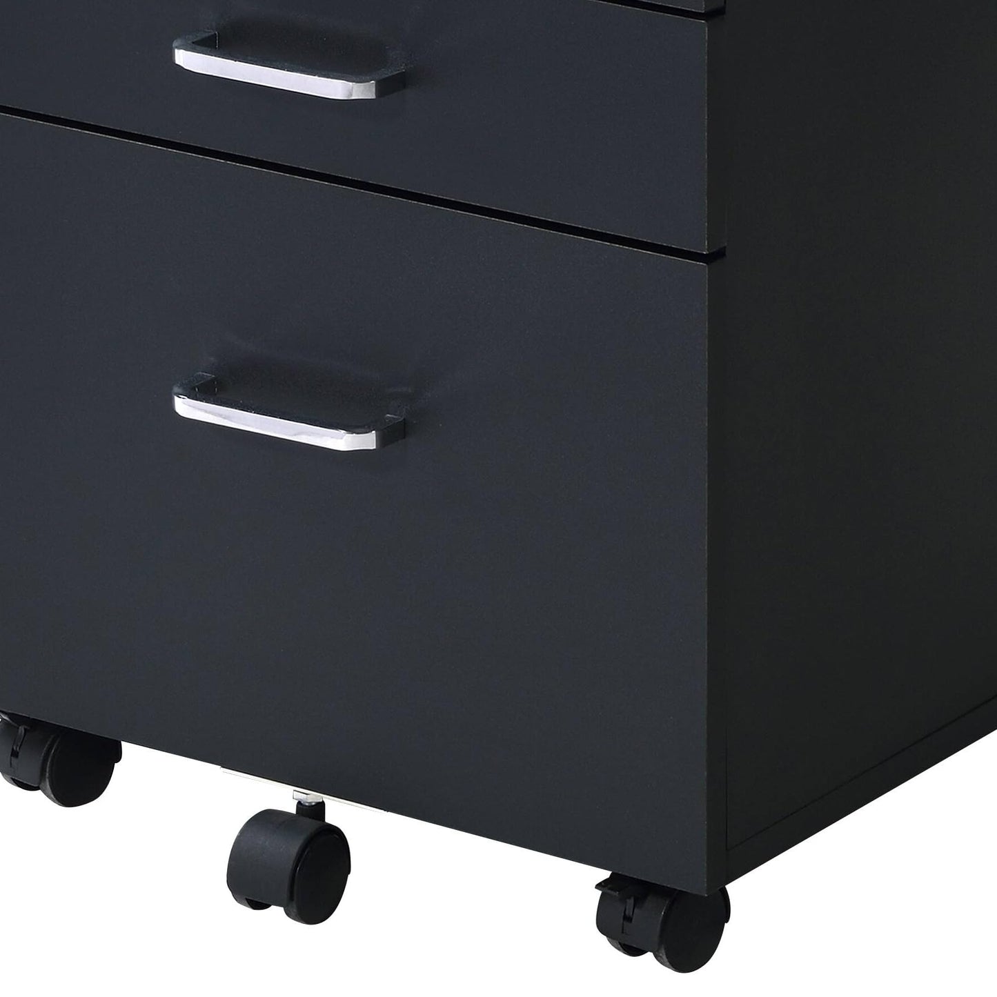 YINGCHAOJI File Cabinet,3 Drawers Filing Cabinet for Home Office,Storage Drawers,with Wheels,Rolling Mobile,Printer Stand,Office,WorkHanging File Folders,19" L x 16" W x 22" H,Black