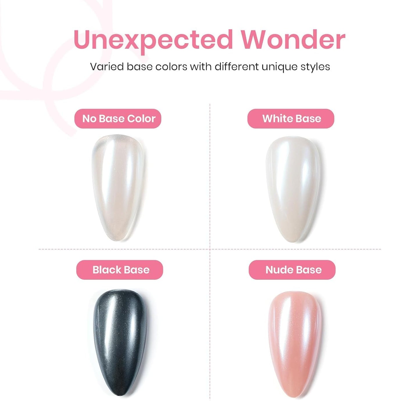 Beetles Pearl Chrome Nail Powder White for Mirror Effect Gel Cromer Nail Powder Nails Glitter Manicure Holographic Pigment Nails Art Design Gifts for Women