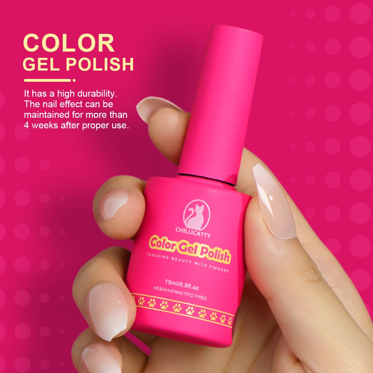 Holographic Glitter Gel Nail Polish, HEMA HPMA TPO Free, Silver Sparkle shimmer, Need UV Lamp Long Lasting Salon Perfect Gel Nail 15ML for Women (BJ-001)