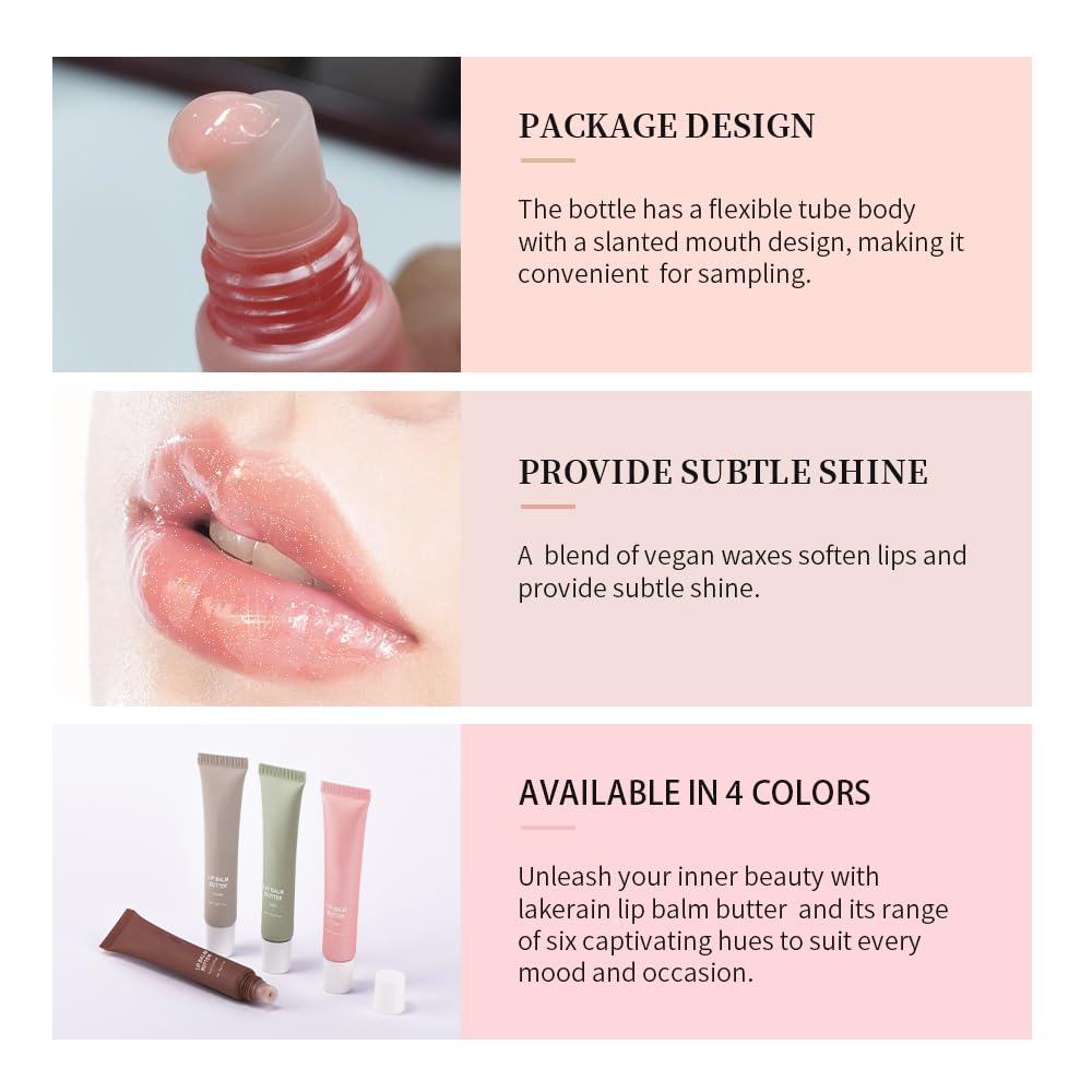 Summer Butter Lip Balm, Moisturizing Hydrating Natural Lip Care, Rich in Nutrients for Soft Smooth Lips (Mint)