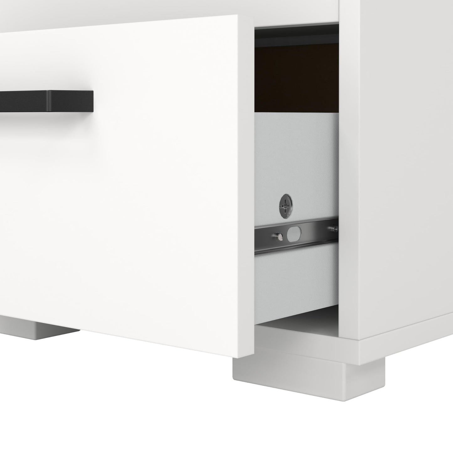 Tvilum Sofia 2-Drawer Bedroom Nightstand in White, 15.8" W x 15.6" D x 17.4" H