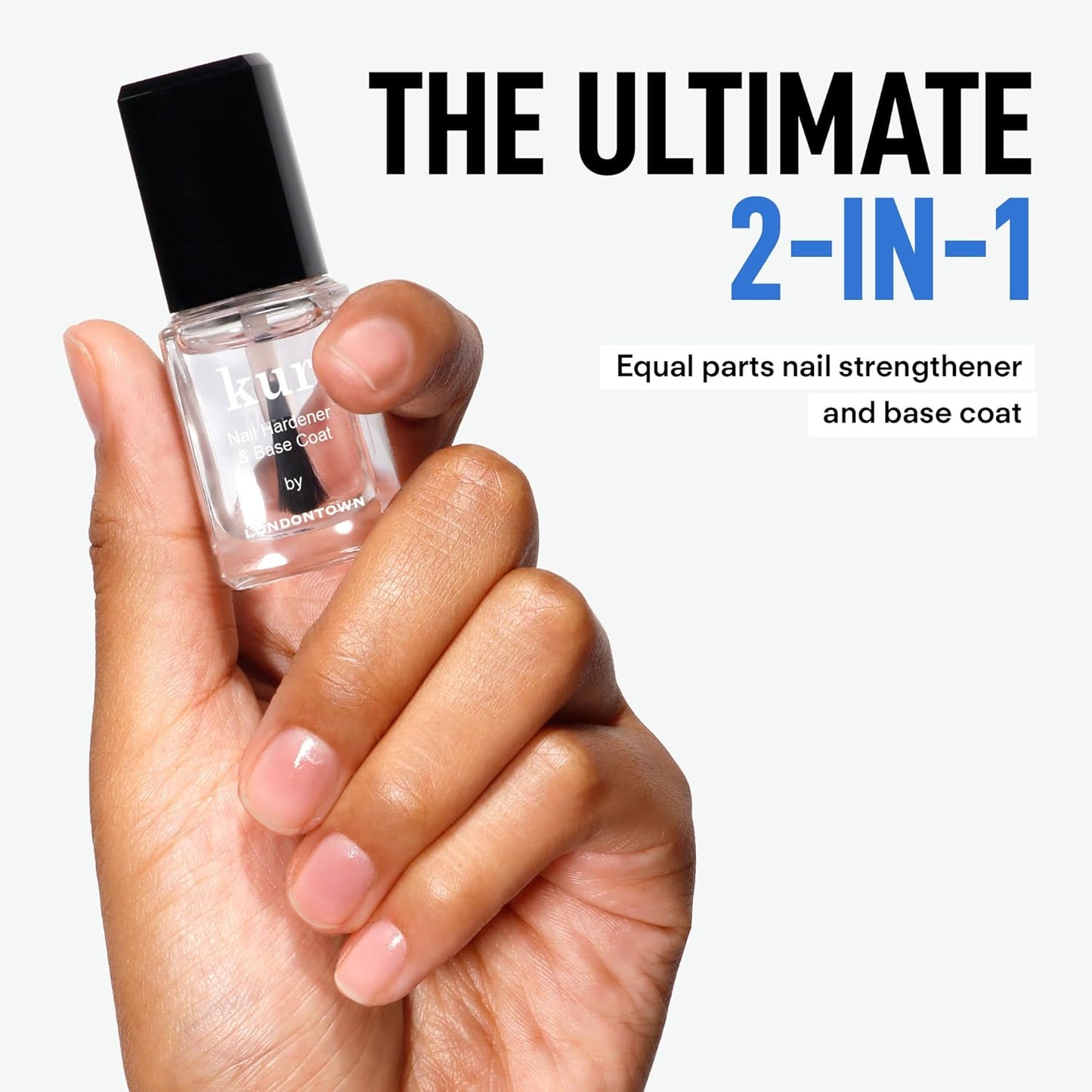 LONDONTOWN kur Nail Hardener and Base Coat, 0.4 Fl Oz (Pack of 1)