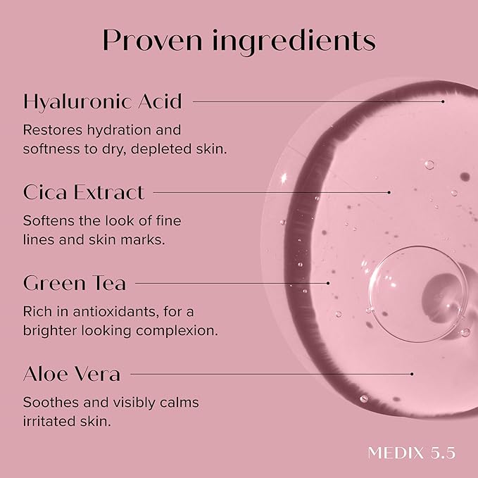 Medix 5.5 Anti Aging Body & Face Serum 3PC Bundle, 10% AHA Exfoliating Serum + 3% Hyaluronic Acid Hydrating Serum + 20% Vitamin F Oil Body Booster & Facial Serum For Daily Skin Care Routine
