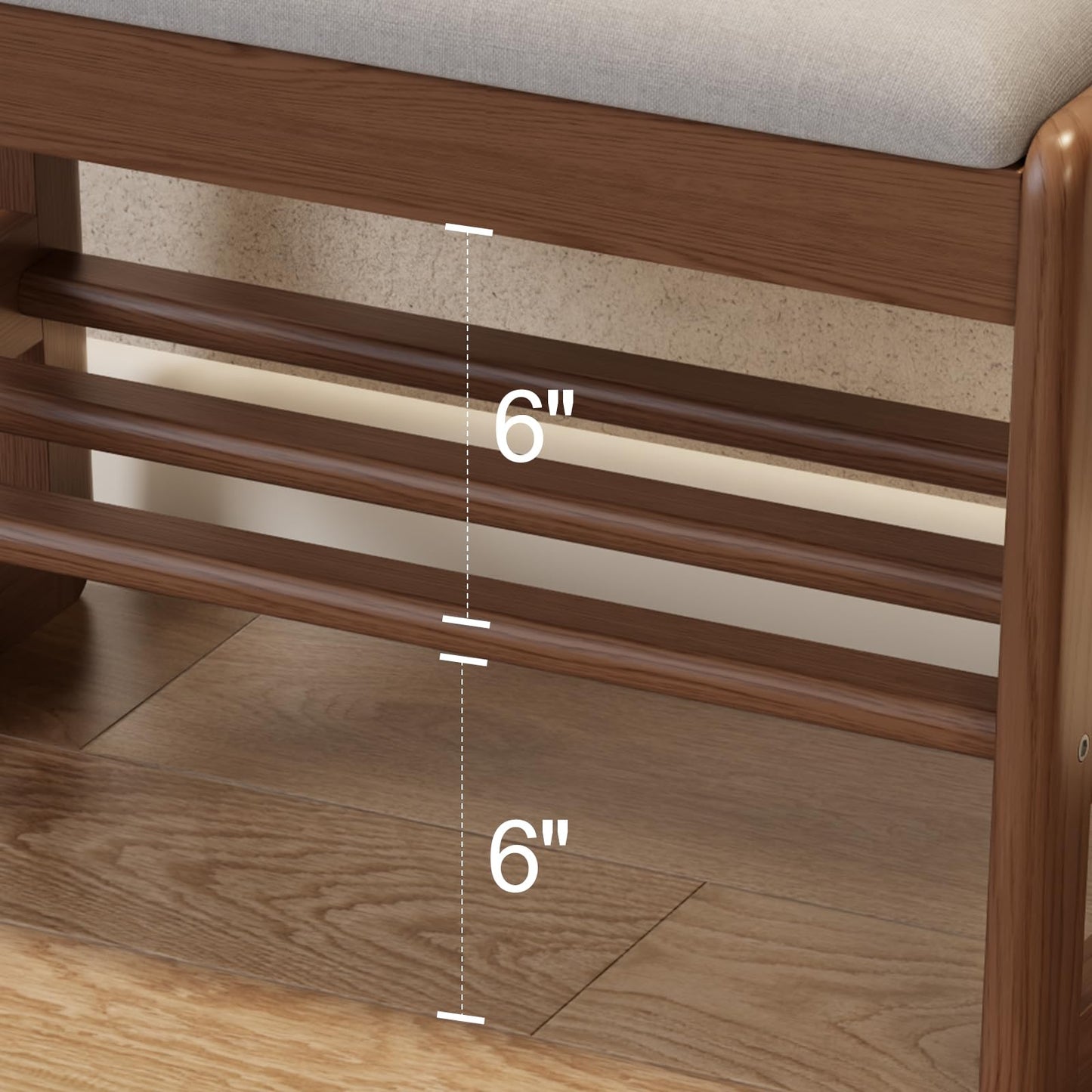 AQIMUELE Shoe Rack Bench with Cushion,2 Tiers Shoe Bench with Flip-Top Storage,Wood Shoe Rack for Entryway,Hallway（Walnut,31.5"）