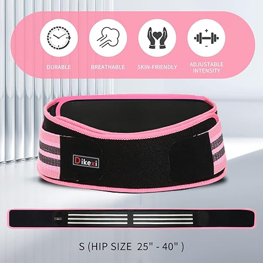 S-XXL Sacroiliac SI Joint Hip Belt for Women Men-Alleviate Sciatica|Pelvic|Back|Lower Back Support, Pelvic Support Belt, Adjustable Lumbar Pain Relief, Trochanter Belt, Pink, S(Hip Size 25-40")