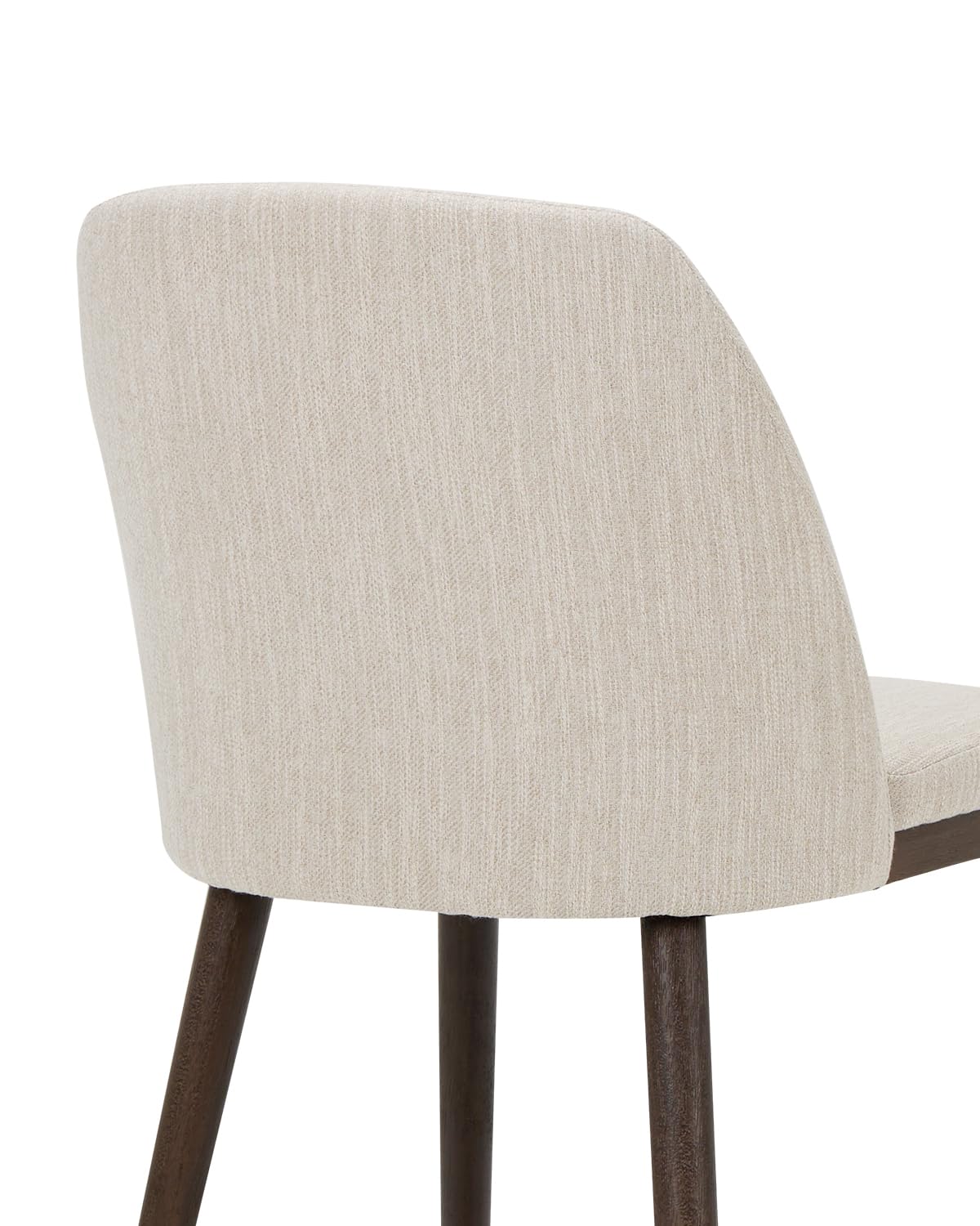 Homixis Upholstered Dining Chairs Set of 4 - Line Fabric Modern Dining Room Chairs, Mid-Back Restaurant Kitchen Chairs with Wooden Legs