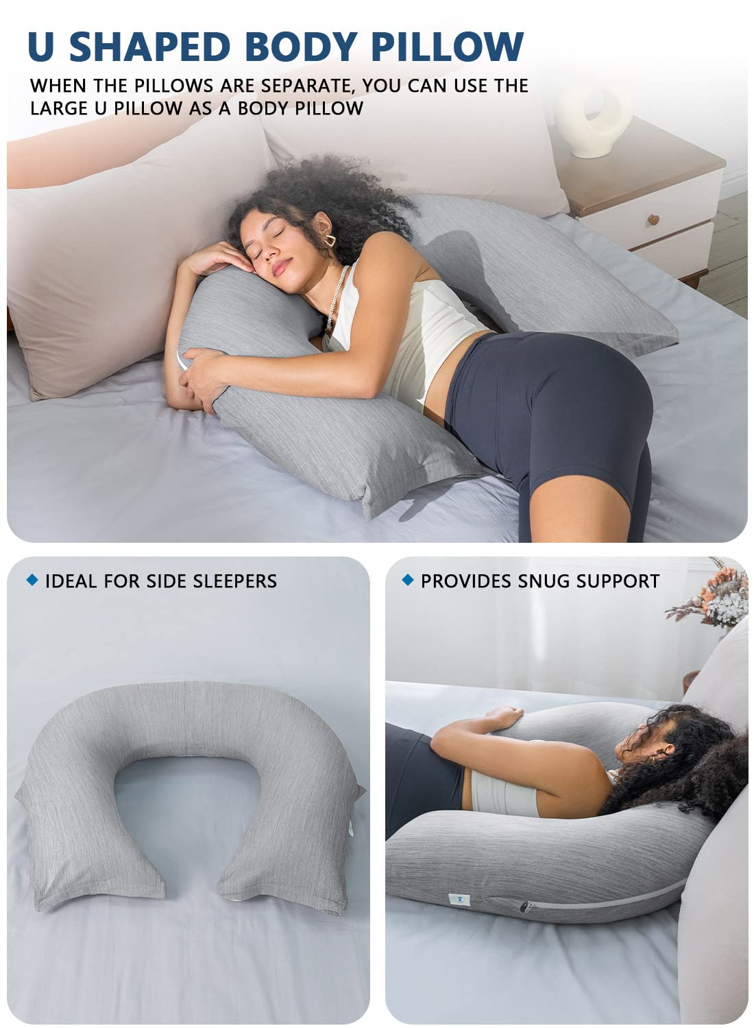 INSEN Reading Pillow, Back Pillow for Sitting in Bed for Reading, Nurse & Relax, Reading Pillow for Adults, Moms & Kids, Sit Up Pillow for Bed