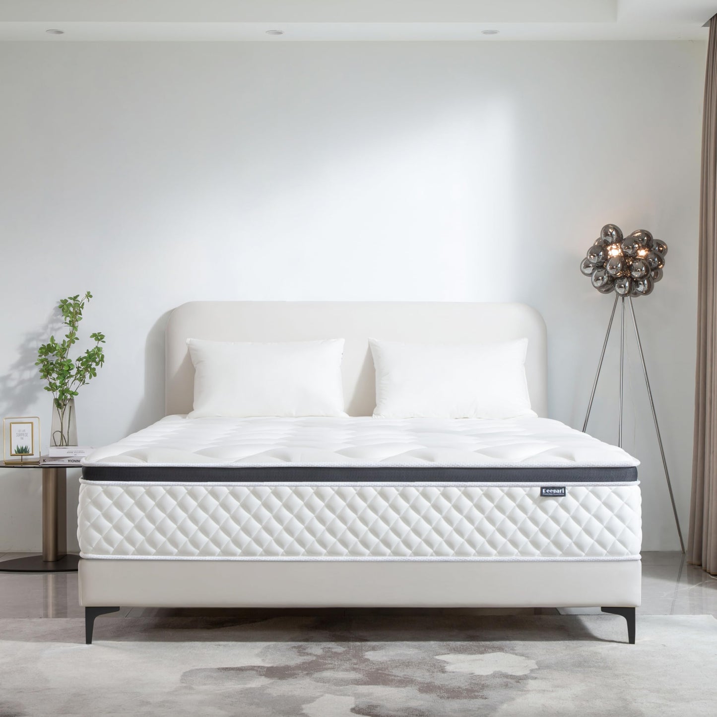 Deegari Queen Mattress, 14 Inch Queen Size Mattress in a Box,Memory Foam Hybrid Mattresses,with Individual Pocket Spring for Motion Isolation & Silent Sleep, Pressure Relief,Plush Firmness