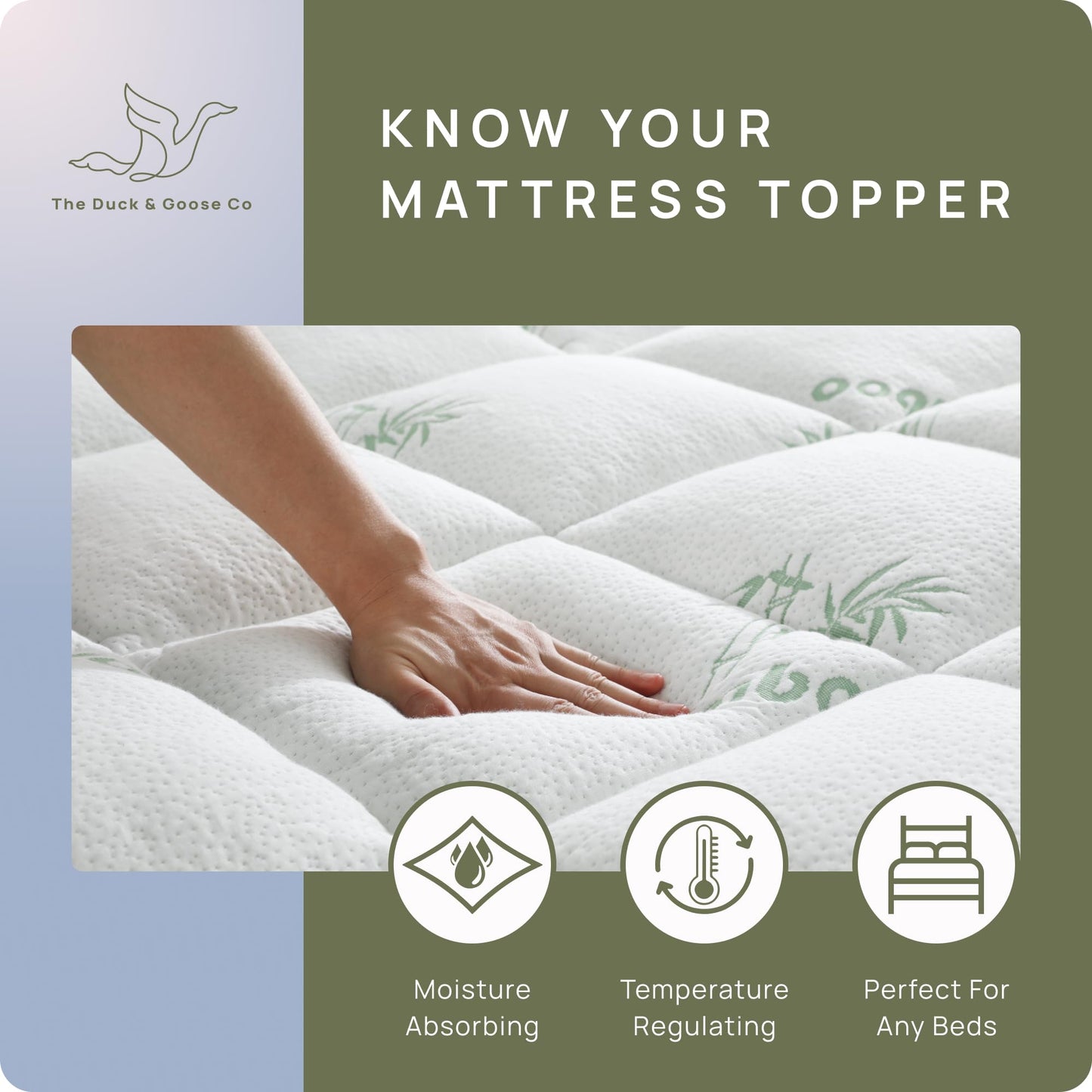 Cooling Mattress Topper - King Size | Plush Pad Mattress Topper for Back Pain Relief, 8-21" Deep Pocket | Viscose Made from Bamboo Pillow Top | Bedroom Essentials