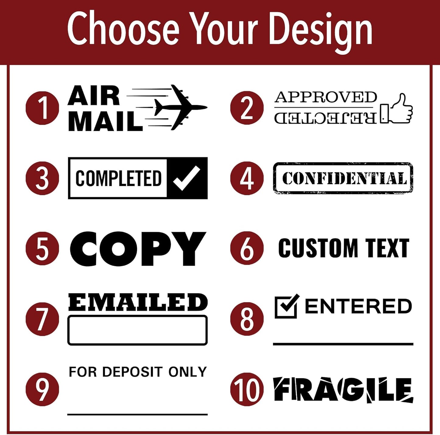 Return to Sender Office Stamp | 4 Different Sizes | 20 Designs | Multiple Color Options | Perfect for Quick Validation of Office Documents (Return to Sender, Large)