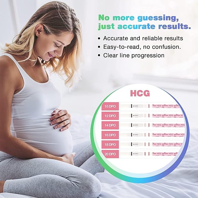 Easy@Home Ovulation & Pregnancy Test Strips Kit: 40 Ovulation Strips and 10 Pregnancy Tests– Accurate Fertility Tracker OPK - Powered by Premom APP | 40LH + 10HCG + 50 Urine Cups