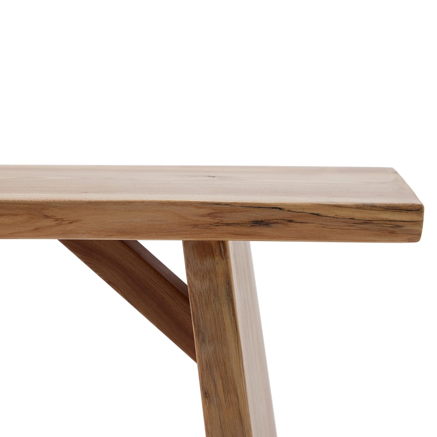 BALANBO Elm Wood Dining Bench Bedroom BenchesIn Footrest Stool Accent Bench for Entryway Dining Room Living Room Bedroom End of Bed Long 47.6IN