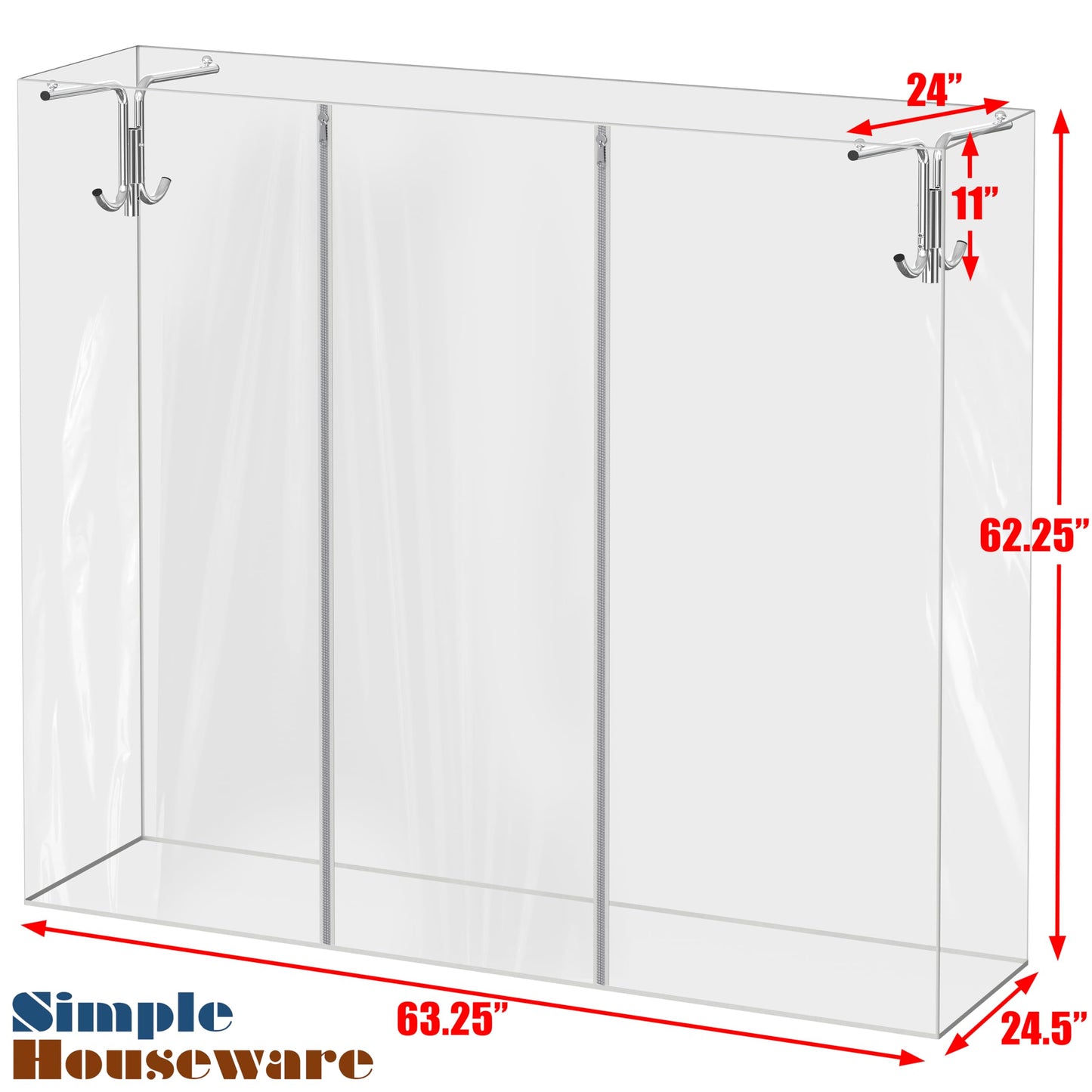 Simple Houseware Cover and Tube Bracket for SimpleHouseware Z-Base Garment Rack (Garment Rack NOT Included)