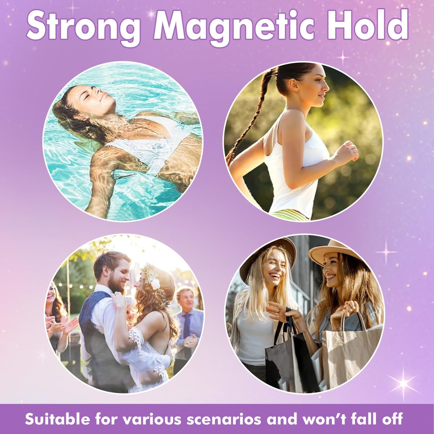 Elara Craft Magnetic Eyelashes with Applicator, Magnetic Eyelashes Natural Look,Reusable Magnet Lashes No Glue Needed Soft Lashes Kit(Simple+Fuller)