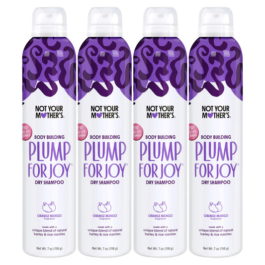 Not Your Mother's Plump for Joy Dry Shampoo - (4-Pack) 7 oz - Dry Shampoo Instantly Absorbs Oil - Hair Essentials for All Hair Types