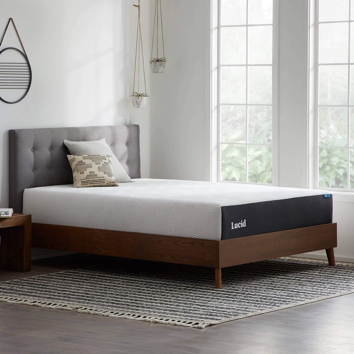LUCID 12 Inch Memory Foam Mattress - Medium Feel - Memory Foam Infused with Bamboo Charcoal - Gel Infusions - CertiPUR-US Certified - Breathable - Full