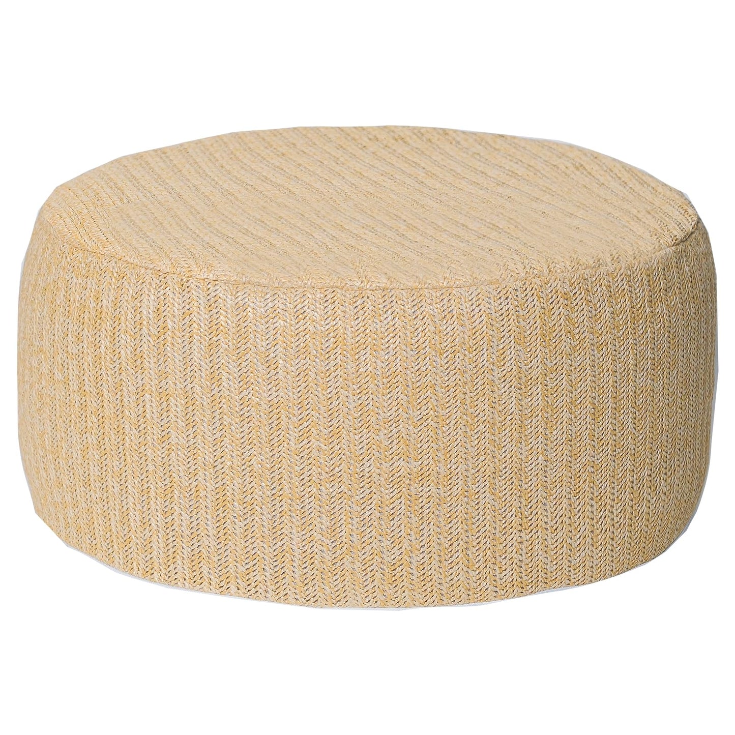 GLADTRAX Outdoor Inflatable Ottoman with Air Pump, Fade-Resistant Patio Footrest Stool D21”x H9”, Round Pouf Ottoman with Portable Handle Suitable for Garden, Camping, Bedroom, Living Room